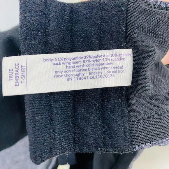 Lane Bryant Cacique True Embrace T-Shirt Bra Grey Lightly Lined 46C - Picture 7 of 9